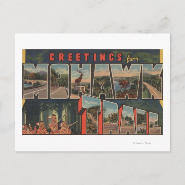 Carte Postale Massachusetts - Salutations de Mohawk Trail 2 (Devant)
