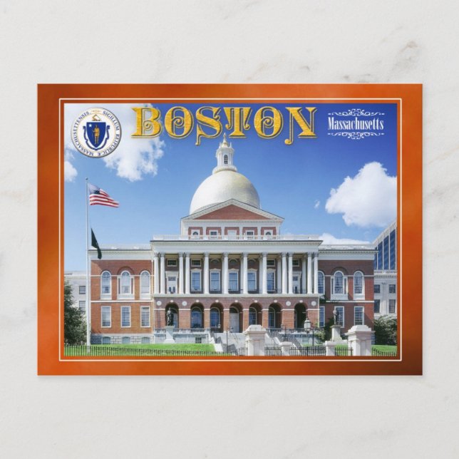 Carte Postale Massachusetts State House à Boston (Devant)