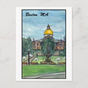 Carte Postale Massachusetts State House Boston