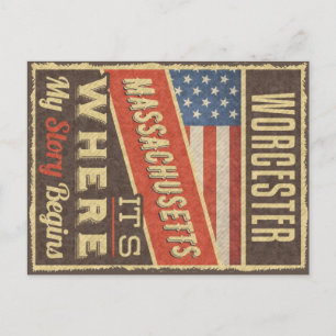 Carte Postale Massachusetts Worcester