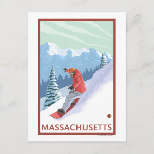 Carte Postale MassachusettsSnowboarder scène