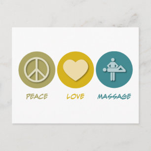 Carte Postale Massage Peace Love