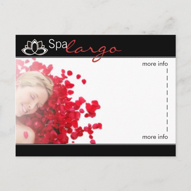 Carte Postale Massage Spa Salon - Blanc (Devant)