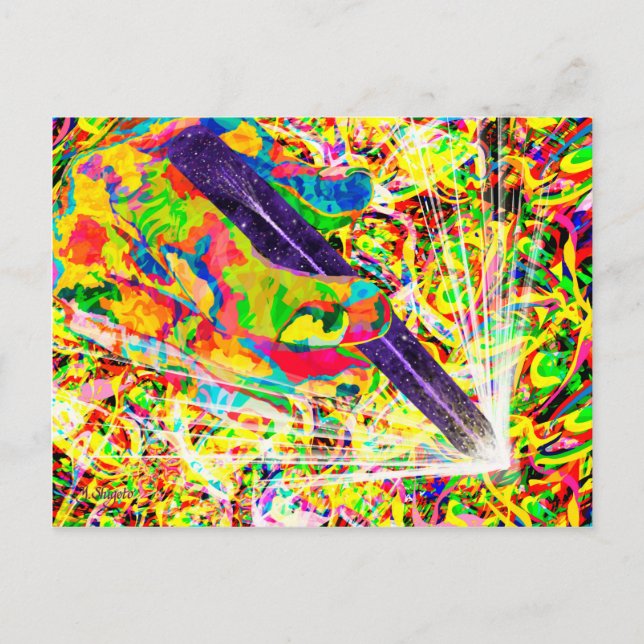 CARTE POSTALE MASSE DE COULEUR (Devant)