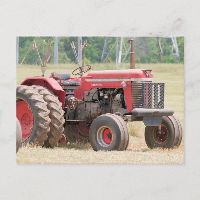 Carte Postale Massey Ferugson Super 90 Assis Par Un Jour Ensolei (Devant)