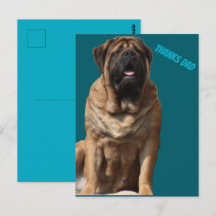 Carte Postale Mastiff Meilleurs amis de la fête des pères 