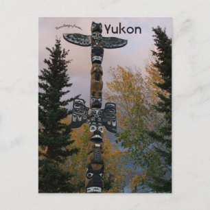 Carte Postale Mât Totémique au Yukon Canada