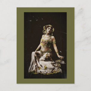 Carte Postale Mata Hari en costume Harem