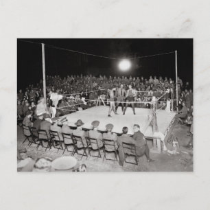 Carte Postale Match de boxe, 1919