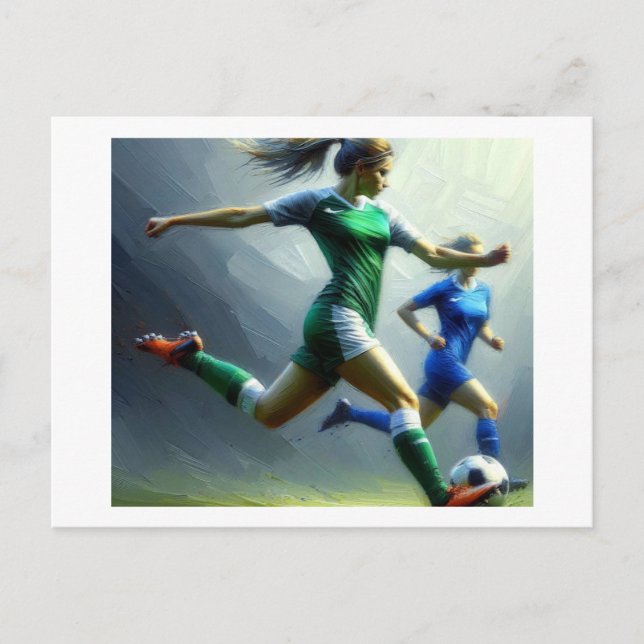 Carte Postale Match de football, (Devant)