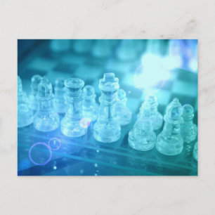 Carte postale Match d'échecs