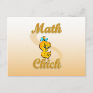 Carte Postale Math Chick