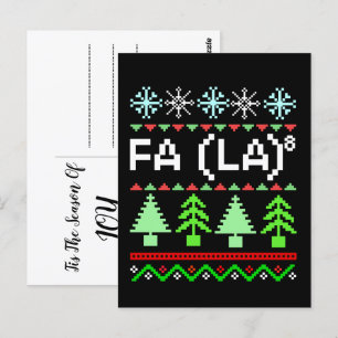 Carte Postale Math Fa La - Christmas Carol Ugly Sweat Style
