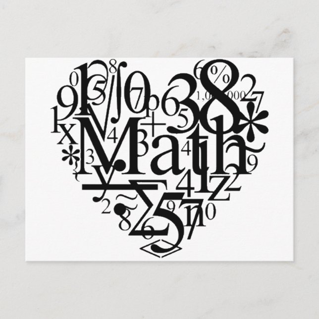 Carte Postale Math Heart (Devant)