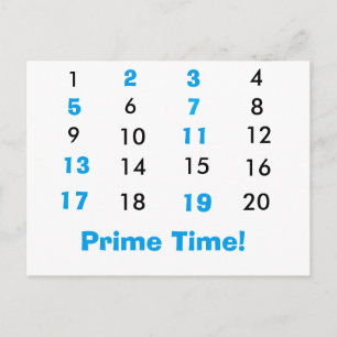 Carte postale Math Prime Time