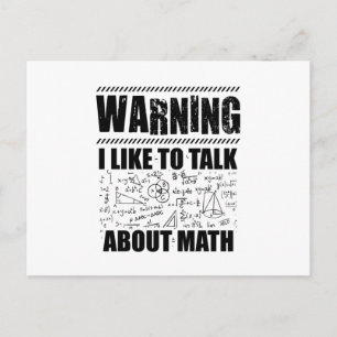 Carte Postale Mathématicien avertisseur   Cadeau Math Science