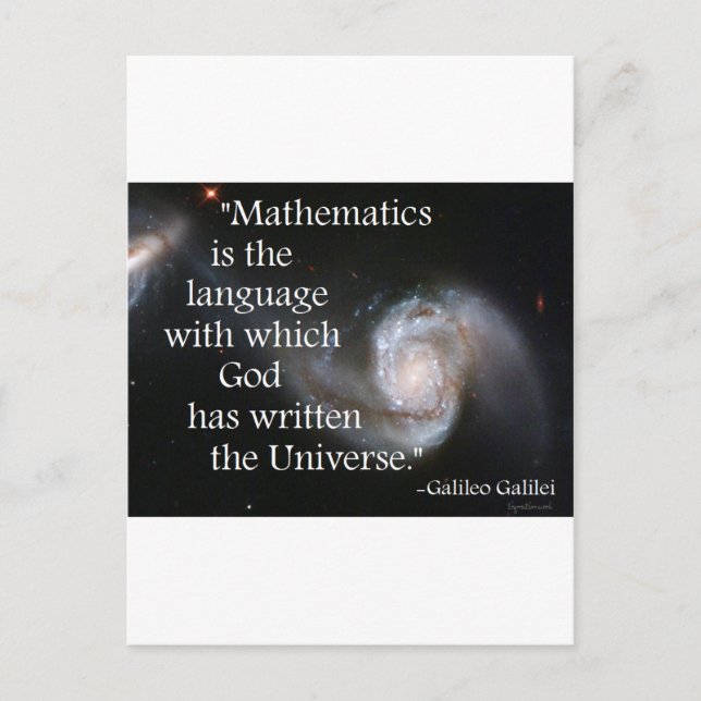 Carte Postale Mathématiques (Devant)