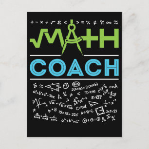 Carte Postale Mathématiques entraîneur mathématiques Tuteur