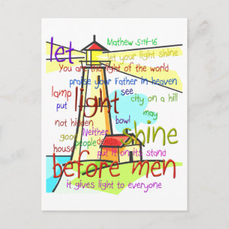 Carte Postale Mathew 5:14-16 Phare 1