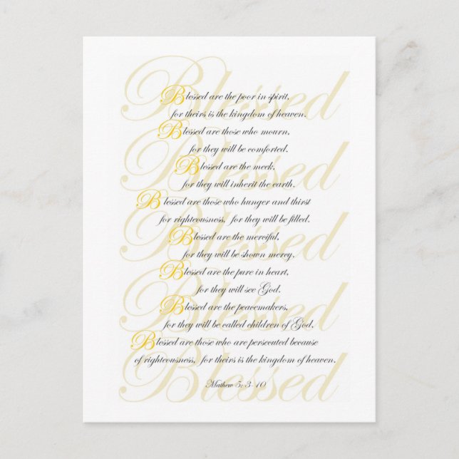 Carte Postale Mathew 5 : 3-10 (Devant)