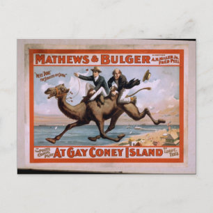 Carte Postale Mathews & Bulger, 'At Gay Coney Island' Vintage Th