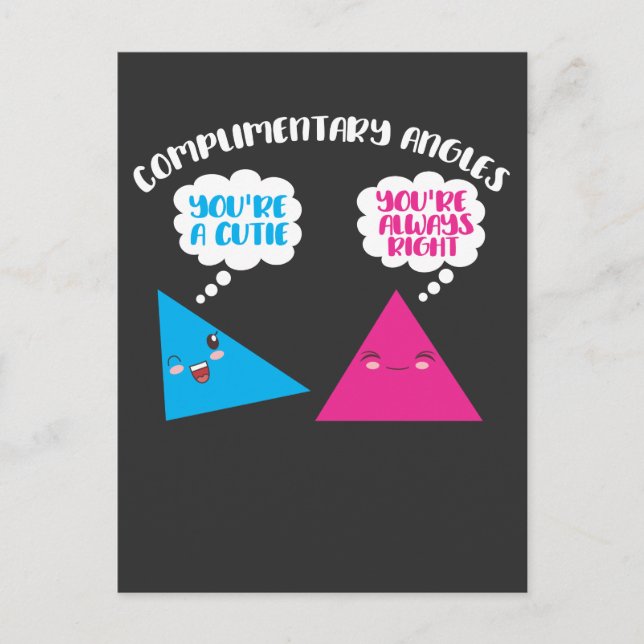 Carte Postale Maths d'angle gratuit - Jeu de géométrie mignon (Devant)