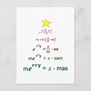 Carte Postale Maths de Noël