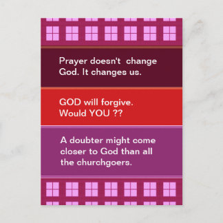 Carte Postale Matière à réflexion : Mots de sagesse pratique