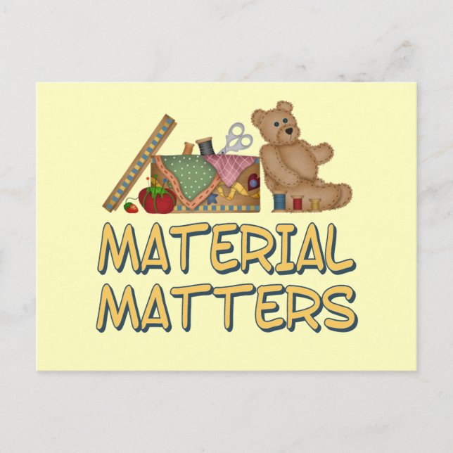 Carte Postale Matières Matières Matières Coudre Humour (Devant)