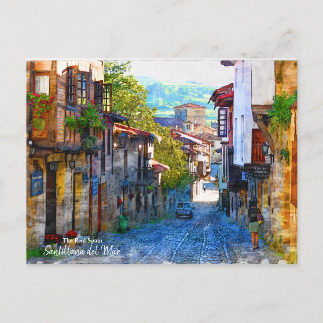 Carte Postale Matin à Santillana del Mar - The Real Spain Pos (Devant)