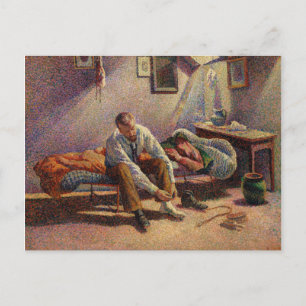 Carte Postale Matin, Intérieur par Maximilien Luce en 1890