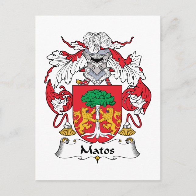 Carte Postale Matos Family Crest (Devant)