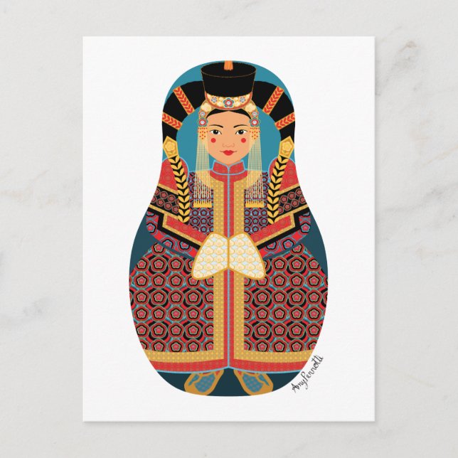 Carte postale Matriochka mongole (Devant)