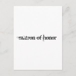 Carte Postale Matron d'honneur