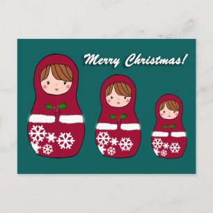 Carte postale Matryoshka Christmas