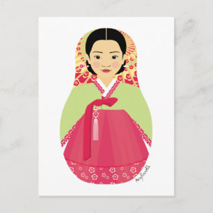 Carte postale Matryoshka coréenne