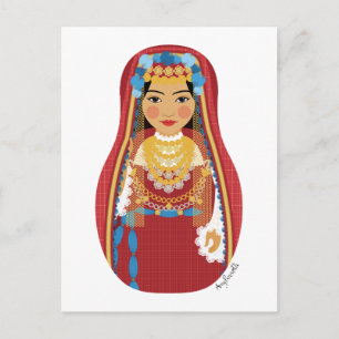 Carte postale Matryoshka en Tunisie