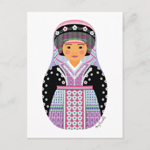 Carte postale Matryoshka hmong