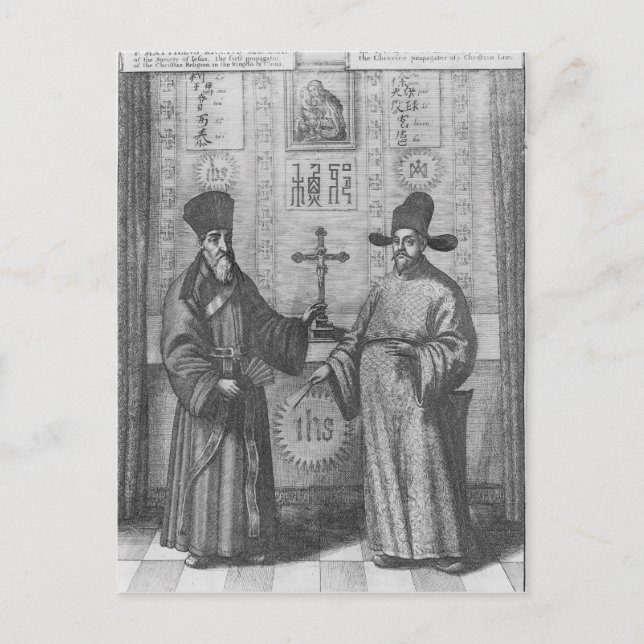 Carte Postale Matteo Ricci et Paulus Li (Devant)