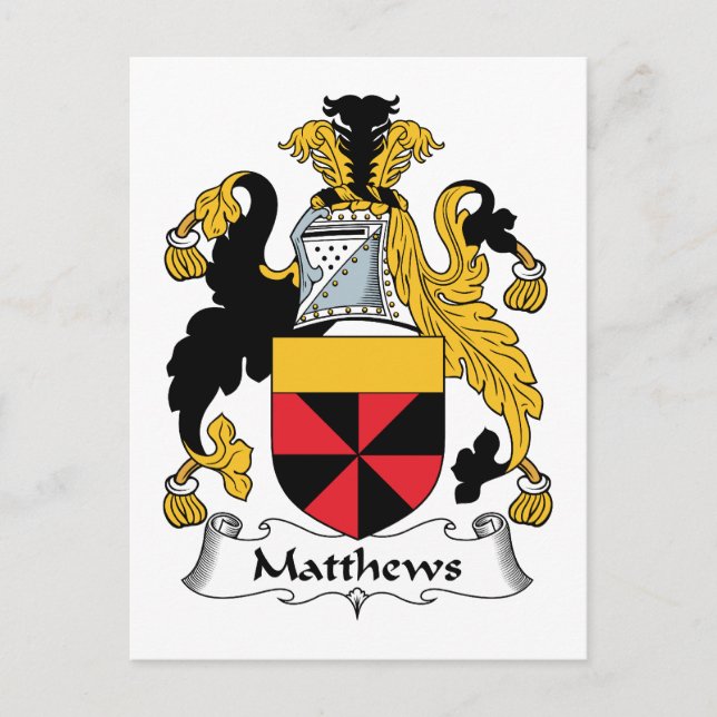 Carte Postale Matthews Family Crest (Devant)