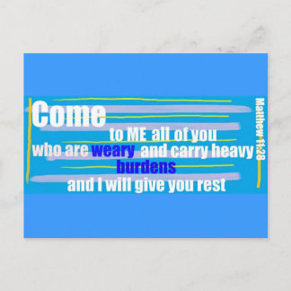 Carte Postale Matthieu 11:28