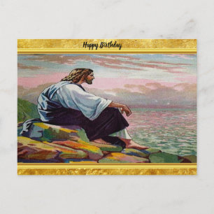 Carte Postale Matthieu 14:22-23 Jésus prie par Lui-même par la m