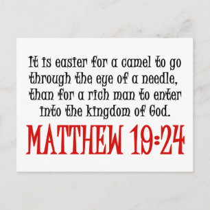 Carte Postale Matthieu 19:24