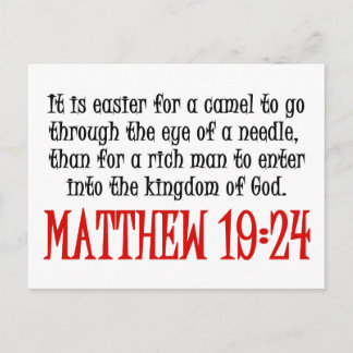Carte Postale Matthieu 19:24