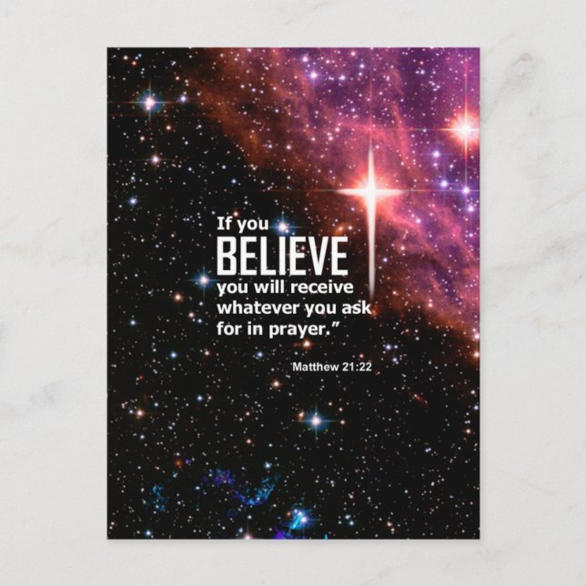 Carte Postale Matthieu 21:22 (Devant)