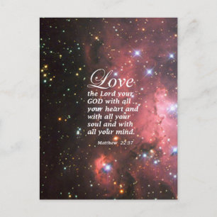 Carte Postale Matthieu 22:37