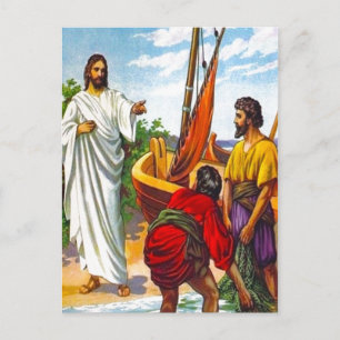 Carte Postale Matthieu 4:18-22 Jésus appelle les pêcheurs à suiv