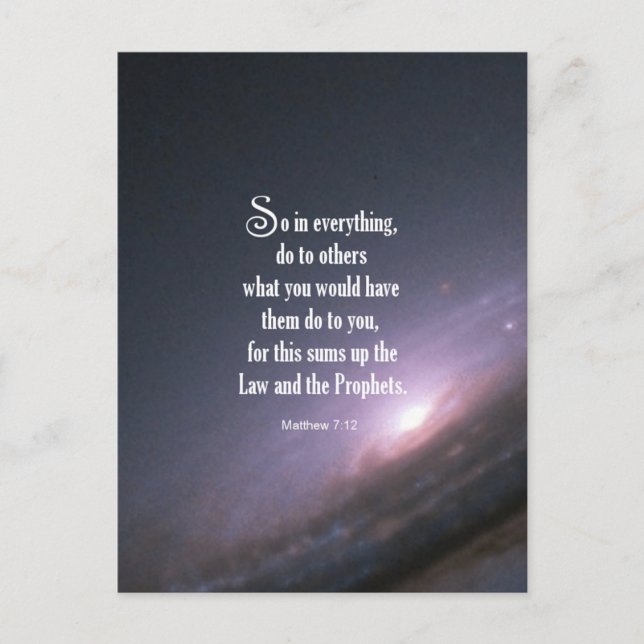 Carte Postale Matthieu 7:12 (Devant)