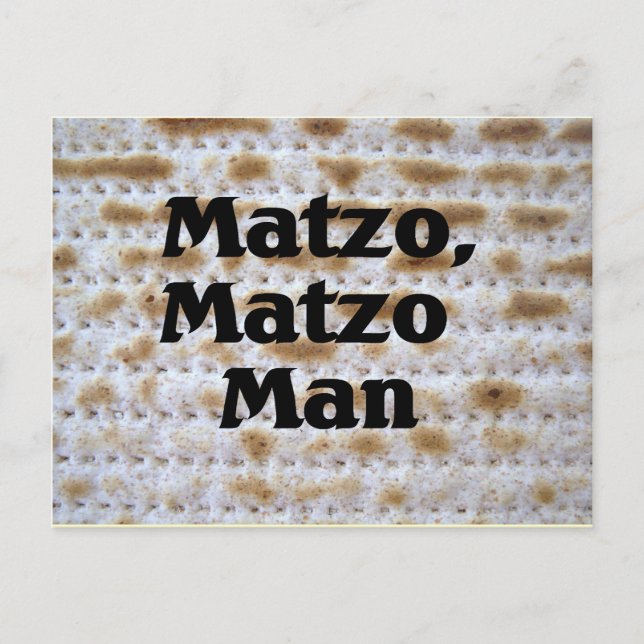 Carte Postale Matzo, Matzo Man (Devant)