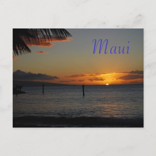 Carte postale Maui Sunset (Devant)